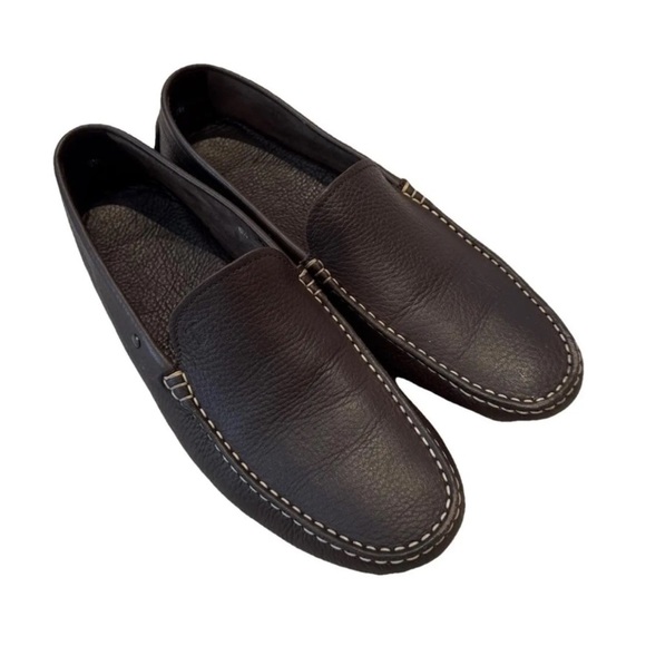 TOD’S LEATHER FLATS Size 10 - Picture 1 of 15